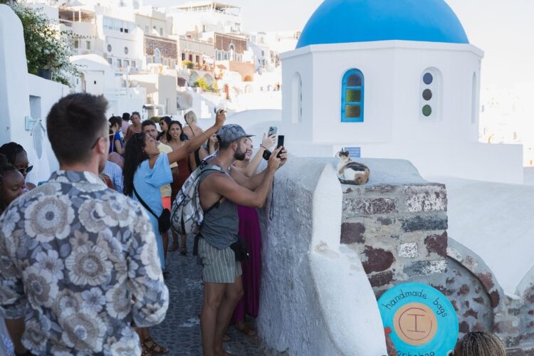 gneča na otoku santorini