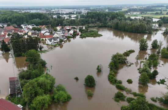 poplavljeno naselje v Nemčiji