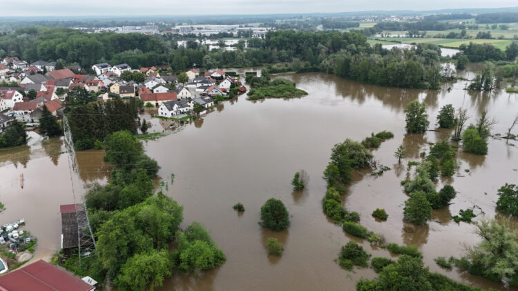 poplavljeno naselje v Nemčiji