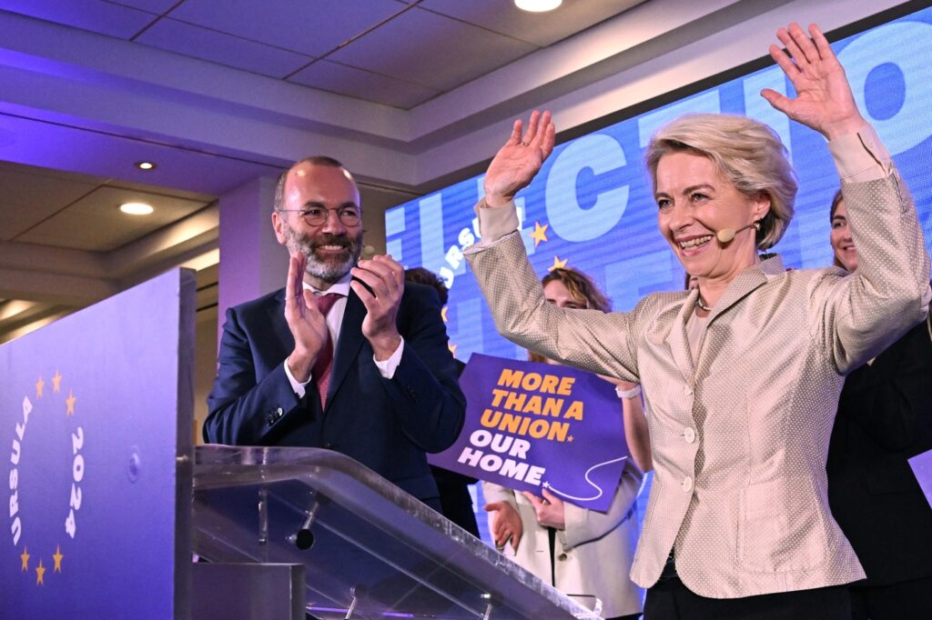 Manfred Weber in Ursula von der Leyen 