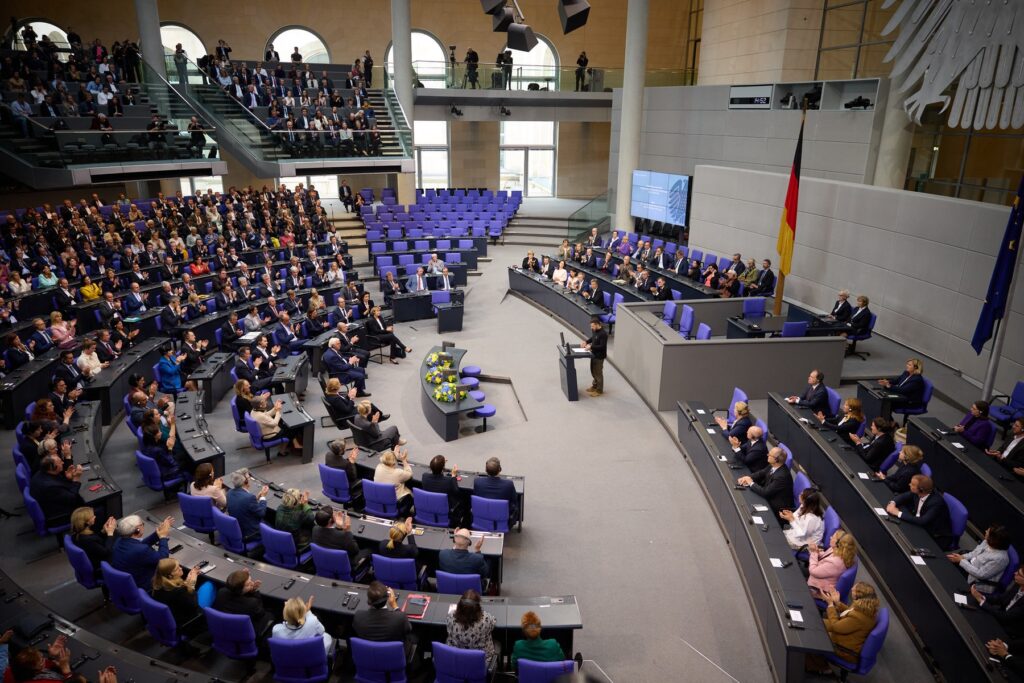 Volodimir Zelenski v nemškem parlamentu