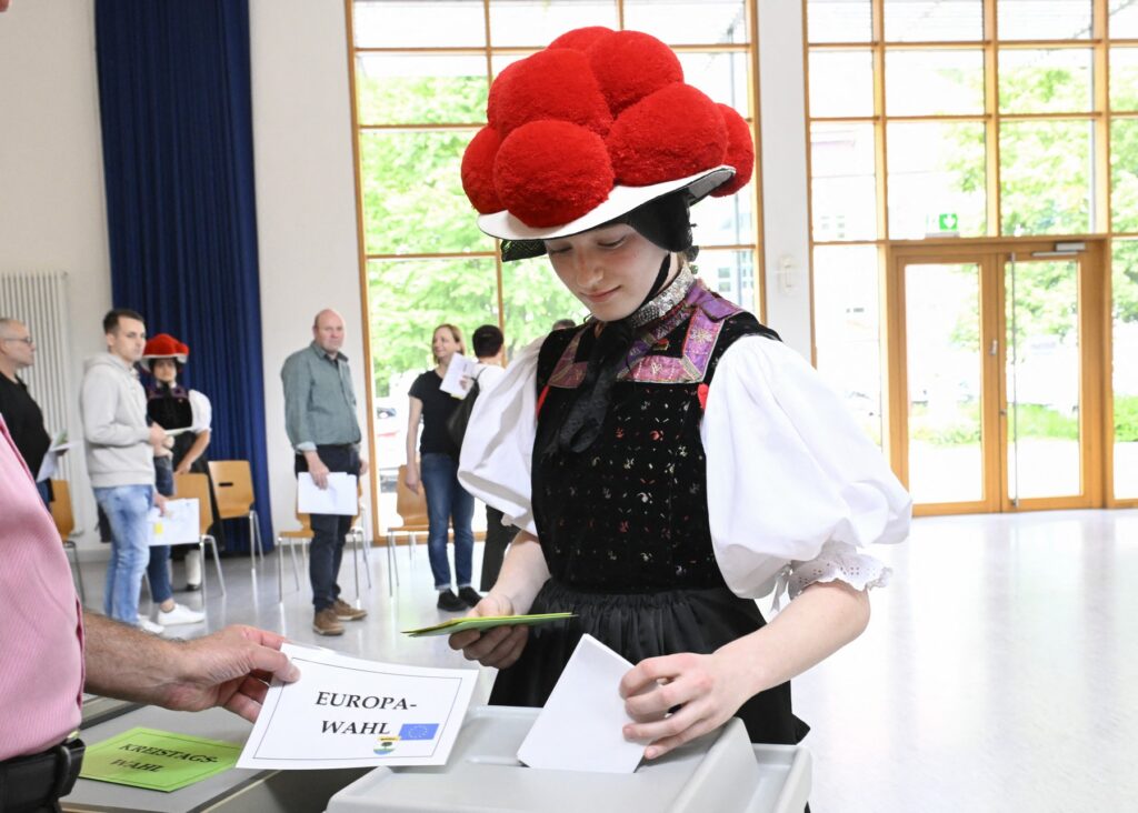 mlada Nemka na volišču