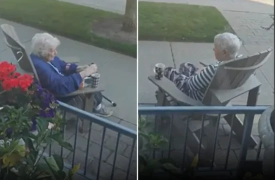Starejši ženski na verandi