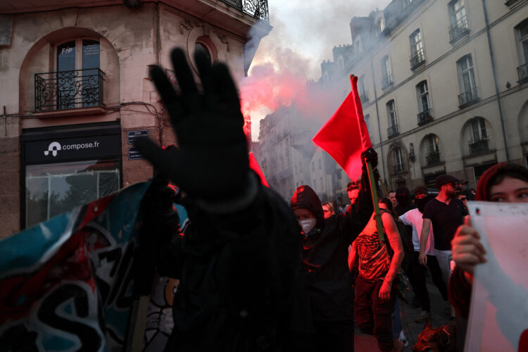 Protesti proti skrajni desnici v Franciji