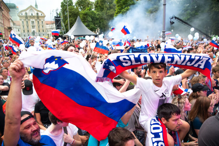Sprejem slovenskih nogometašev po Euru 2024
