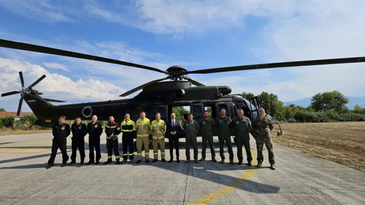ekipa Slovenske vojske, ki je pomagala v Severni Makedoniji