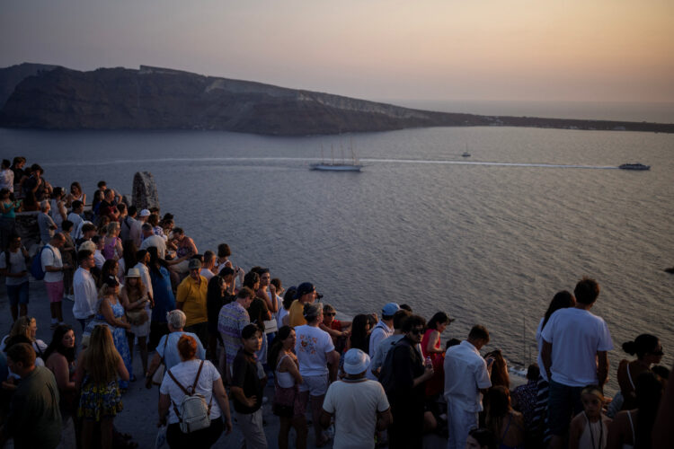 Sončni zahod na Santoriniju