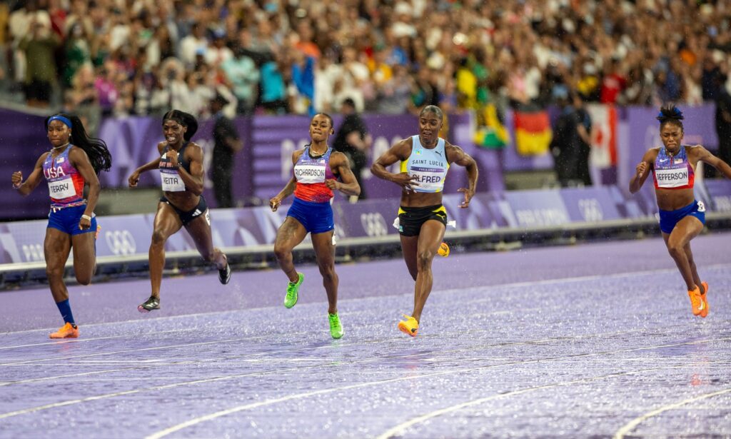 finale 100m ženske pariz