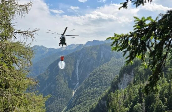 gašenje požara nad Bohinjem