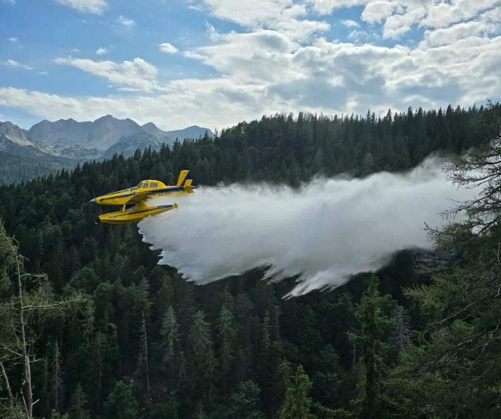 gašenje požara nad Bohinjem