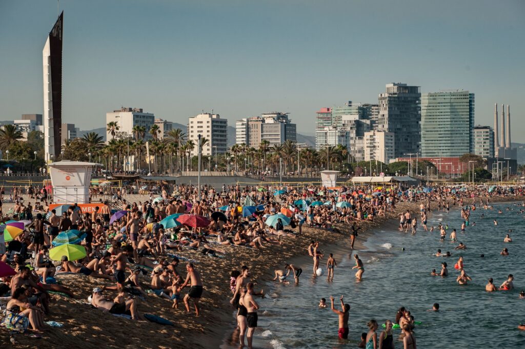 plaža v Barceloni