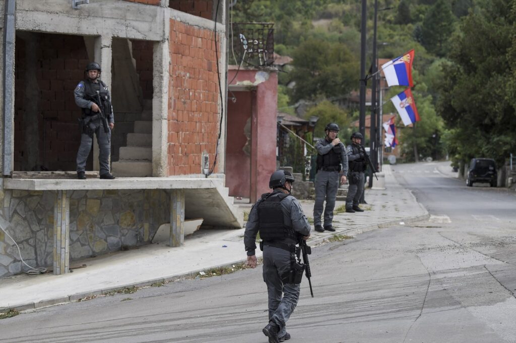 Kosovske enote posebne policije v Banjski na dan spopadov