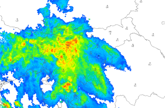 Radarska slika padavin