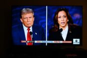 Donald Trump in Kamala Harris