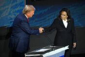 Donald Trump, Kamala Harris, volitve, zda, soočenje, rokovanje