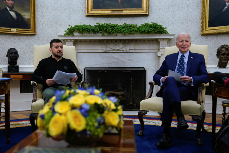 Joe Biden in Volodimir Zelenski