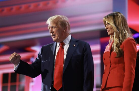 Donald in Melania Trump na republikanski konferenci