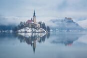 Zima, Slovenija, Bled