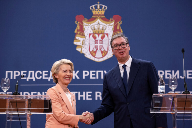 Ursula von der Leyen in Aleksandar Vučić