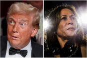 Donald Trump in Kamala Harris