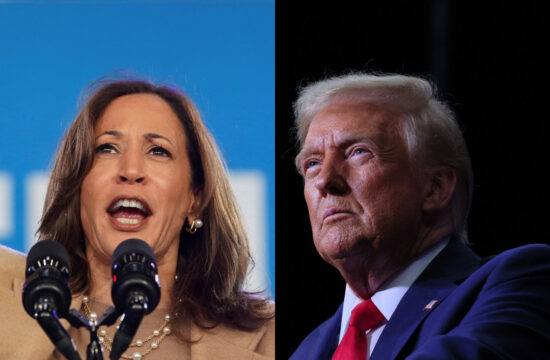 Donald Trump in Kamala Harris