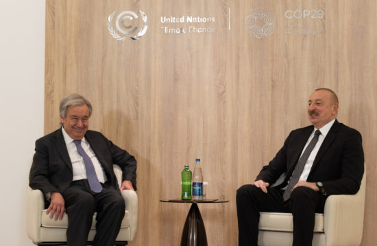 António Guterres in Ilham Alijev