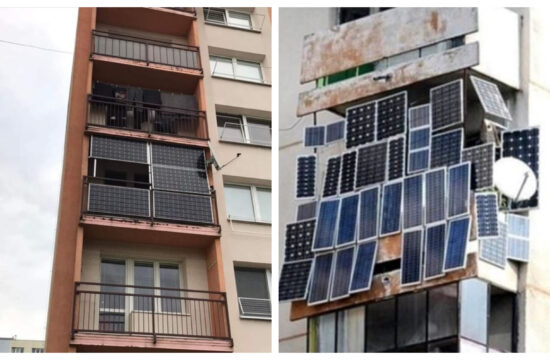 solarni paneli na balkonih na Češkem in v Bolgariji