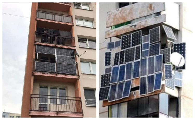 solarni paneli na balkonih na Češkem in v Bolgariji