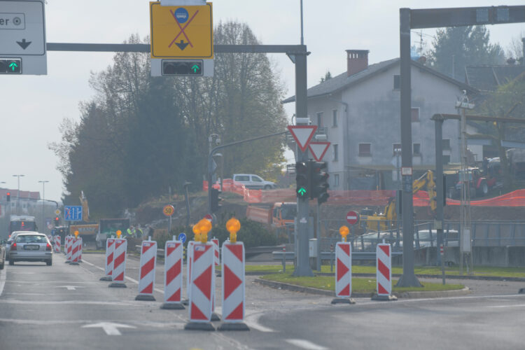 Dela na Celovški cesti v Ljubljani