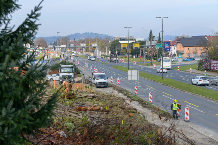 Dela na Celovški cesti v Ljubljani