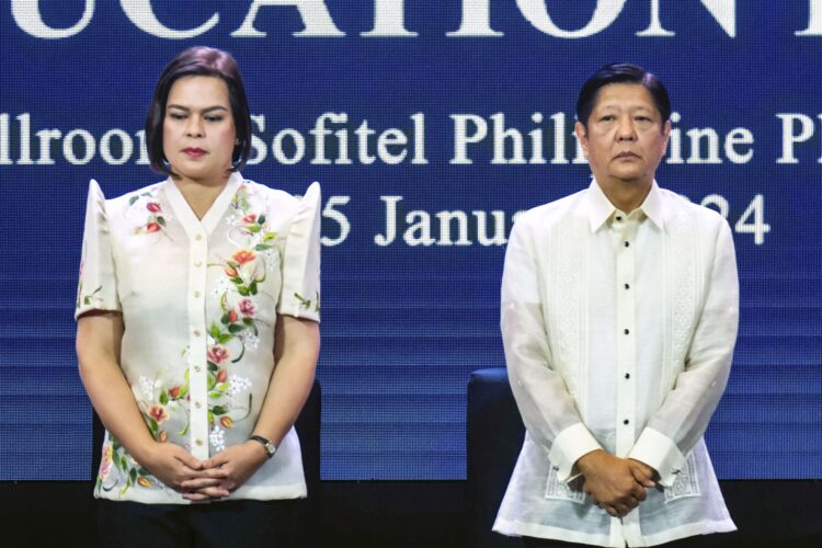 Sara Duterte in Ferdinant Marcos mlajši