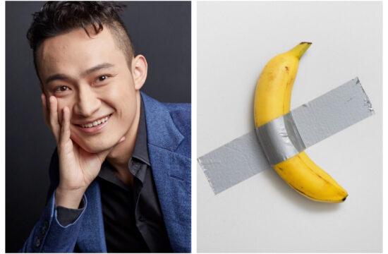 Justin Sun, Komik, banana, umetnost, Maurizio Cattelan