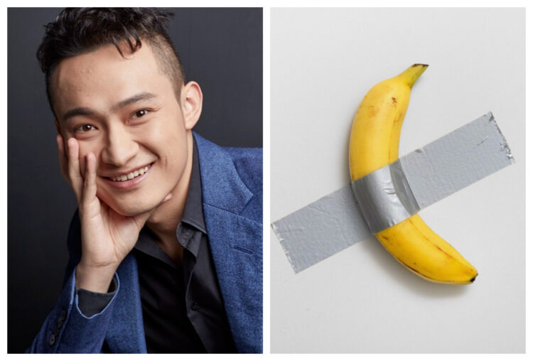 Justin Sun, Komik, banana, umetnost, Maurizio Cattelan