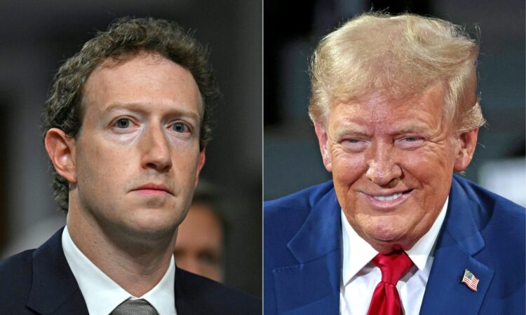 Mark Zuckerberg in Donald Trump