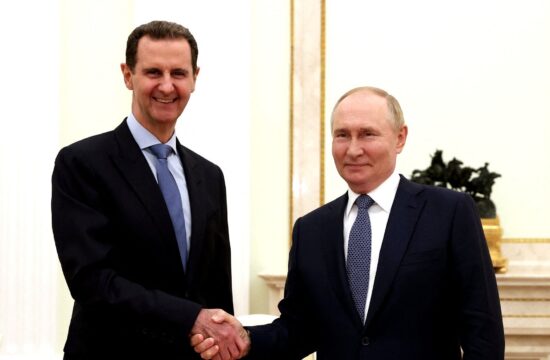 Bašar al Asad in Vladimir Putin