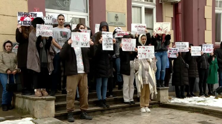 Protest študentov v Beogradu