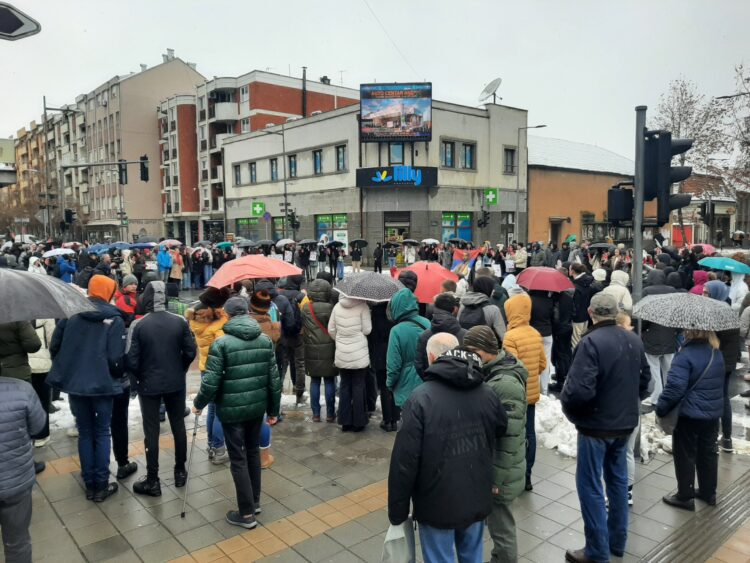 Protest študentov v Beogradu