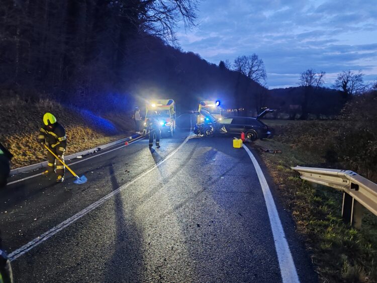 Prometna nesreča med Pivko in Ilirsko Bistrico