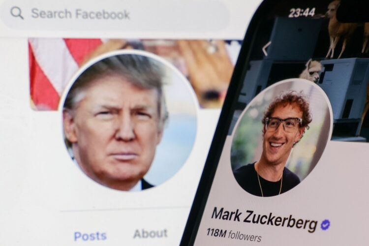 Donald Trump in Mark Zuckerberg