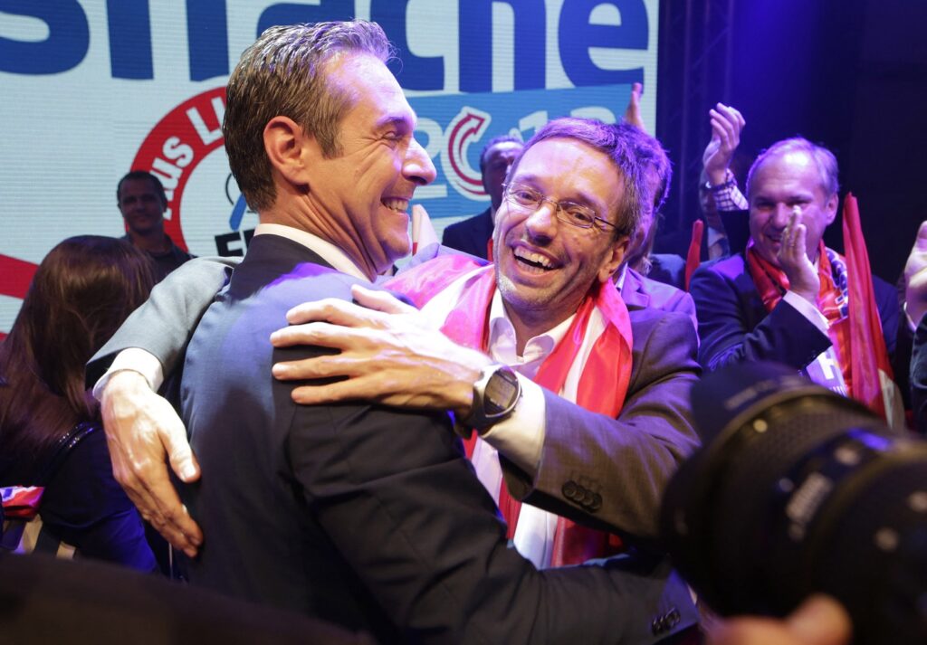 Heinz-Christian Strache in Herbert Kickl po volitvah leta 2013