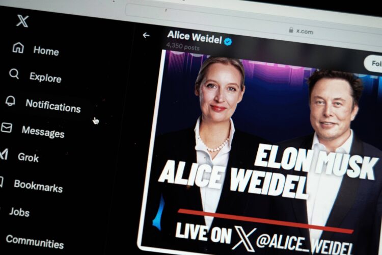 Elon Musk in Alice Weidel